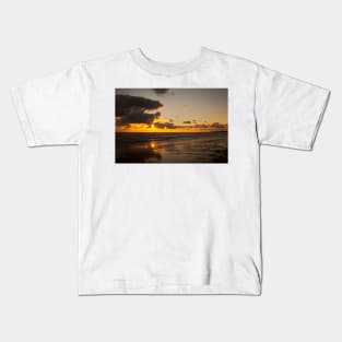 Winter sunrise off the coast of Northumberland Kids T-Shirt